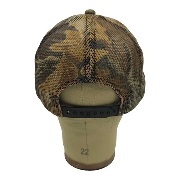 Peoples Bank Embroidered Camo Mesh Snapback Cap Trucker Hunter Baseball Hat - Picture 4 of 13